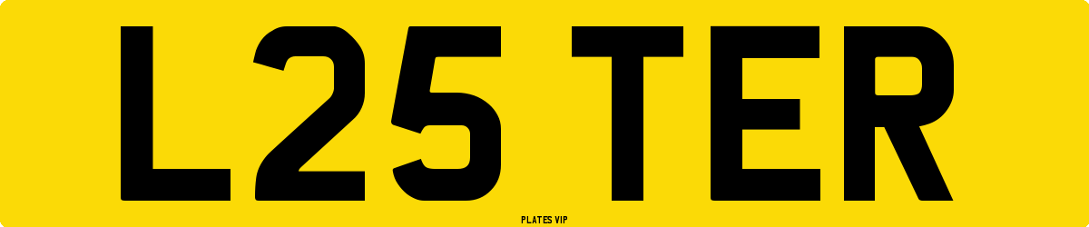 L25 TER Number Plate