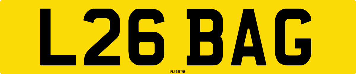 L26 BAG Number Plate
