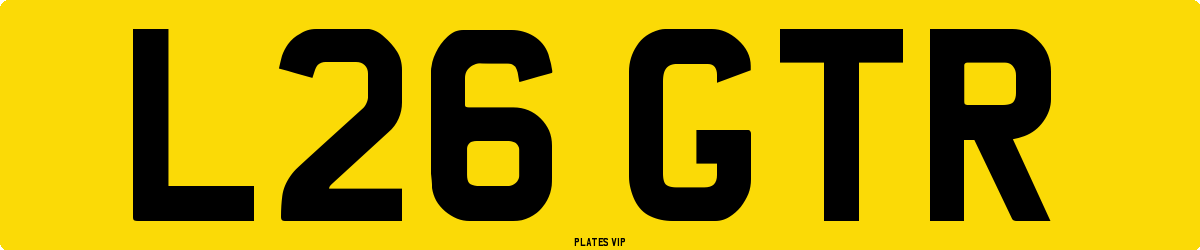L26 GTR Number Plate