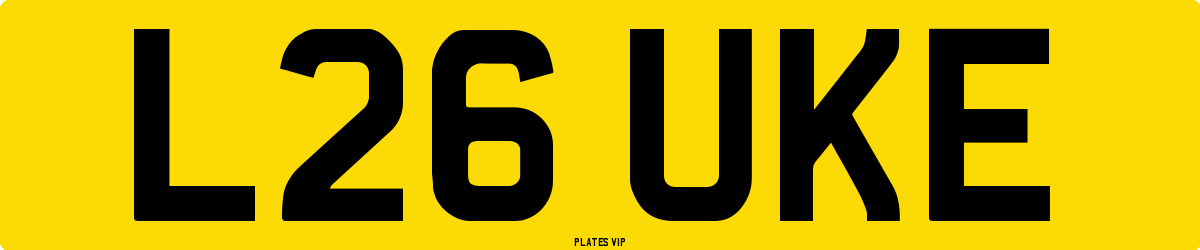 L26 UKE Number Plate