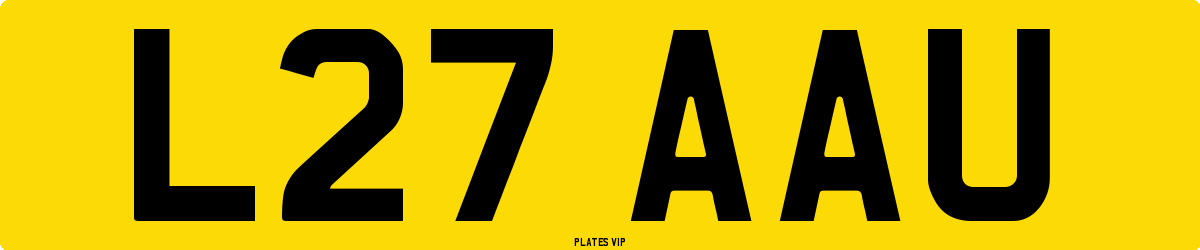 L27 AAU Number Plate