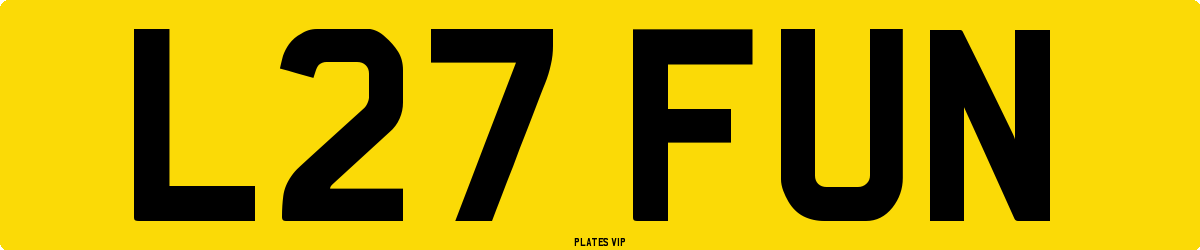 L27 FUN Number Plate