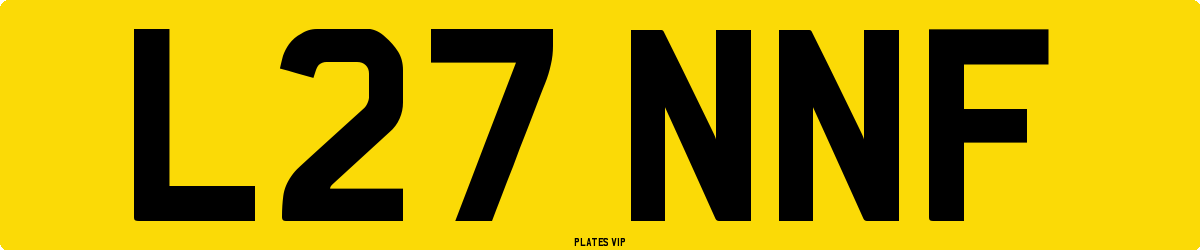 L27 NNF Number Plate