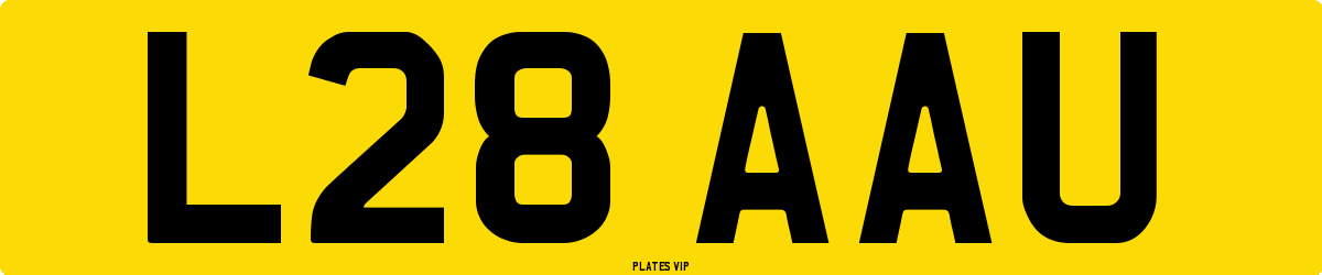 L28 AAU Number Plate