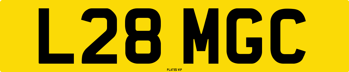 L28 MGC Number Plate
