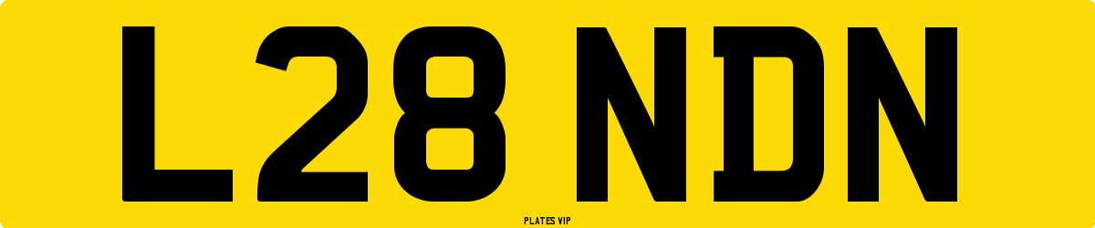L28 NDN Number Plate