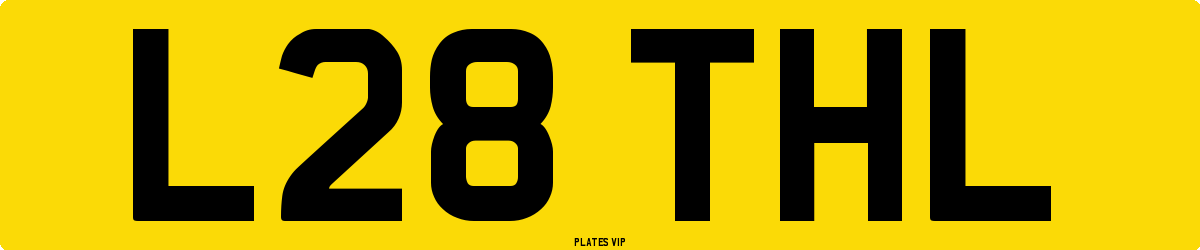 L28 THL Number Plate