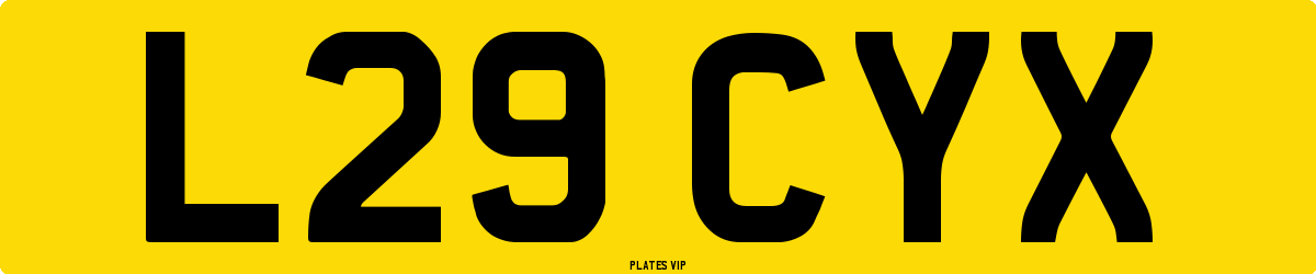 L29 CYX Number Plate