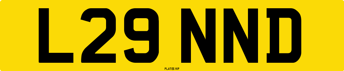 L29 NND Number Plate