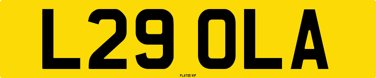 L29 OLA Number Plate