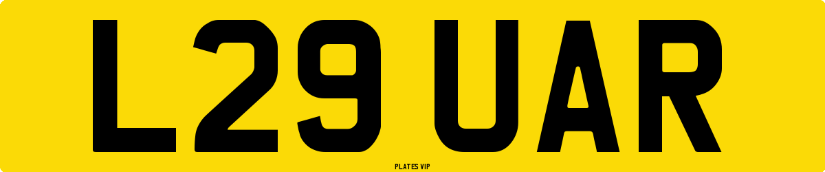 L29 UAR Number Plate