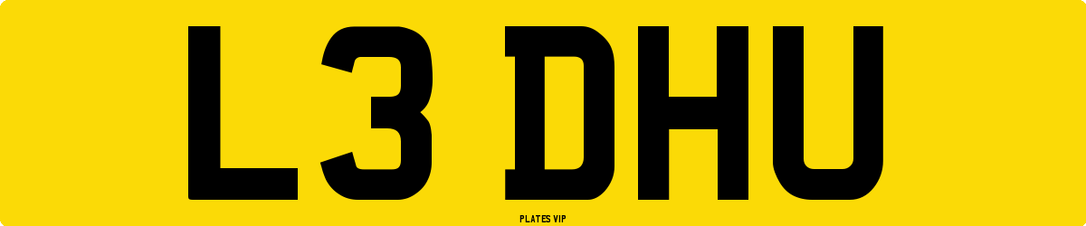 L3 DHU Number Plate