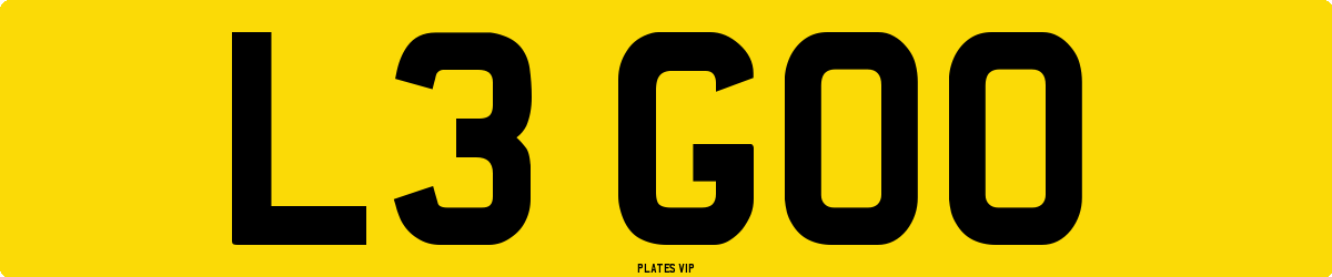 L3 GOO Number Plate