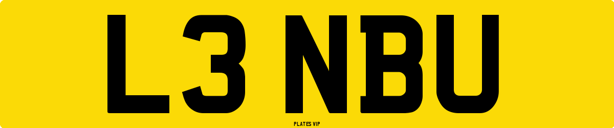 L3 NBU Number Plate
