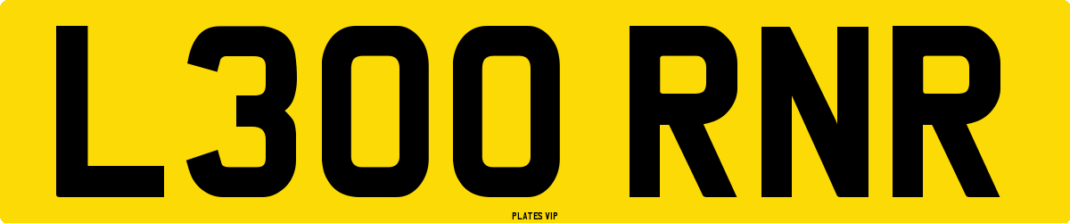 L300 RNR Number Plate
