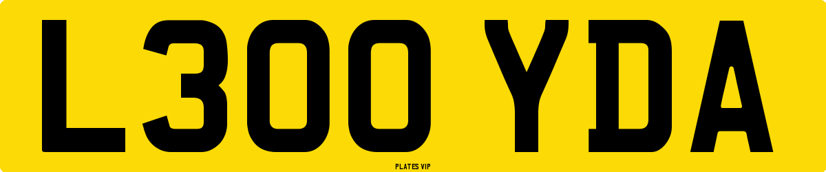 L300 YDA Number Plate