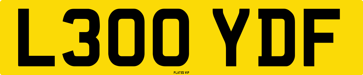 L300 YDF Number Plate