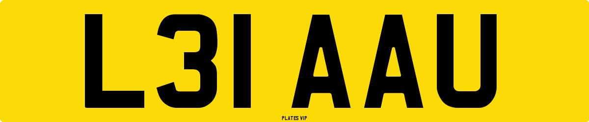 L31 AAU Number Plate