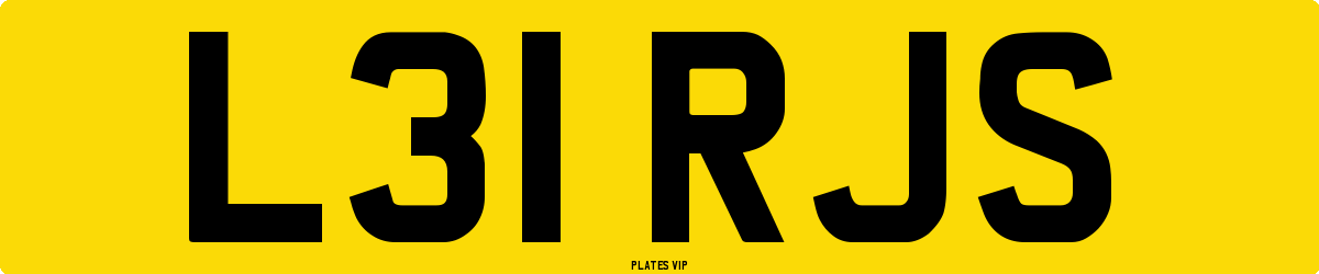 L31 RJS Number Plate
