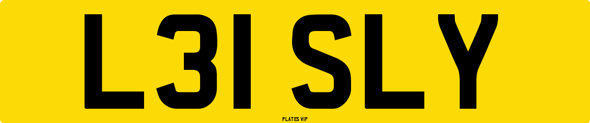 L31 SLY Number Plate