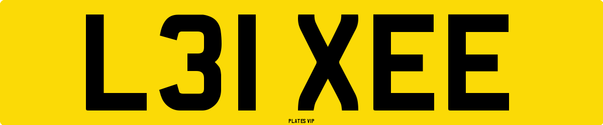 L31 XEE Number Plate
