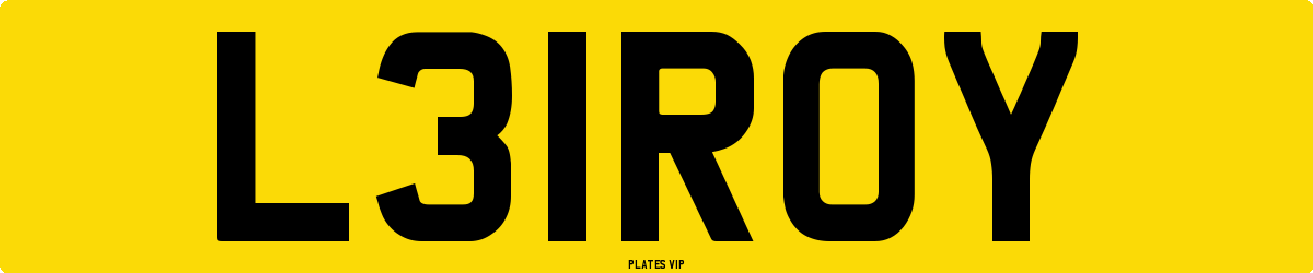 L31ROY Number Plate