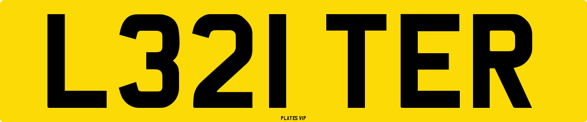 L321 TER Number Plate