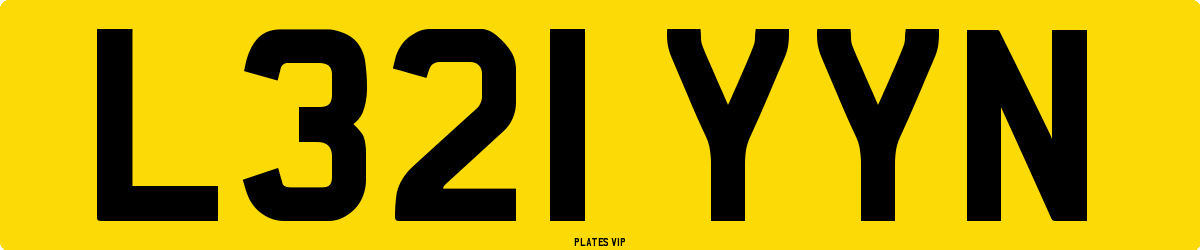 L321 YYN Number Plate