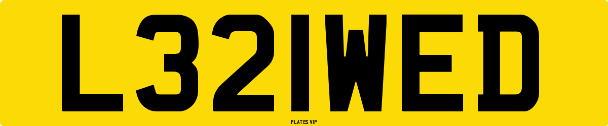 L321WED Number Plate