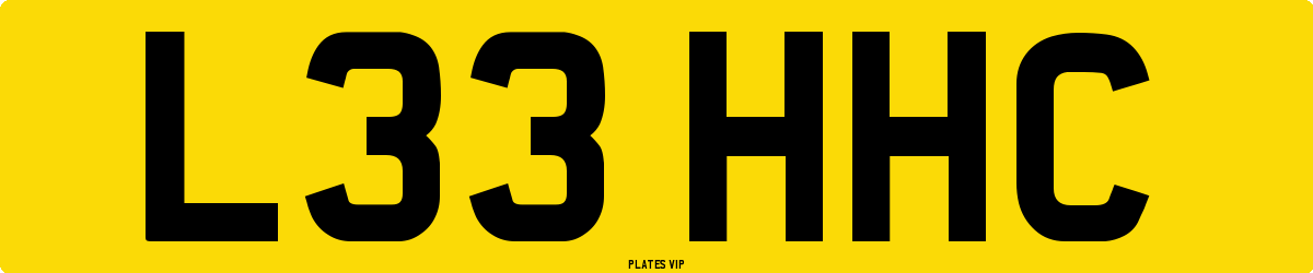 L33 HHC Number Plate