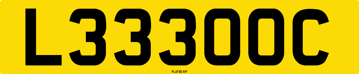 L333OOC Number Plate