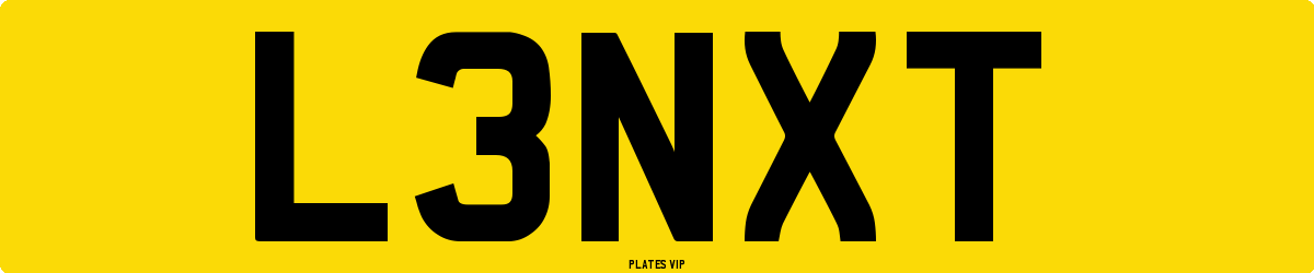 L3NXT Number Plate