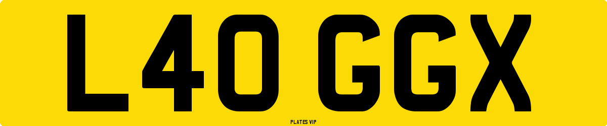 L40 GGX Number Plate