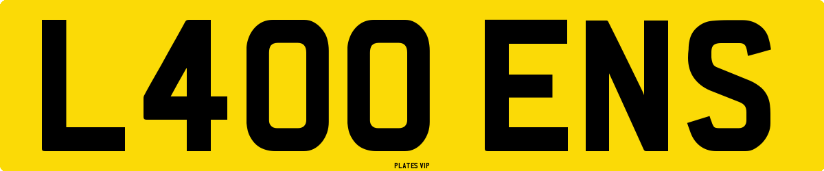 L400 ENS Number Plate