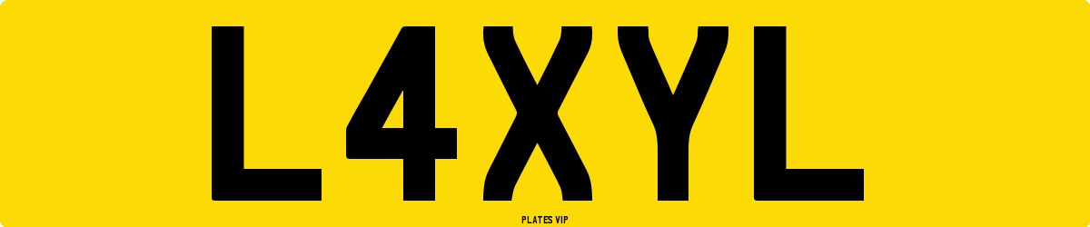 L4XYL Number Plate