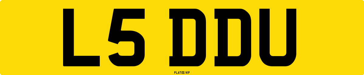 L5 DDU Number Plate