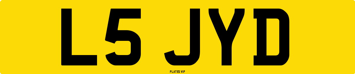 L5 JYD Number Plate