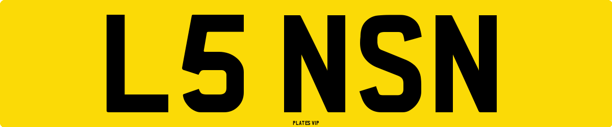 L5 NSN Number Plate