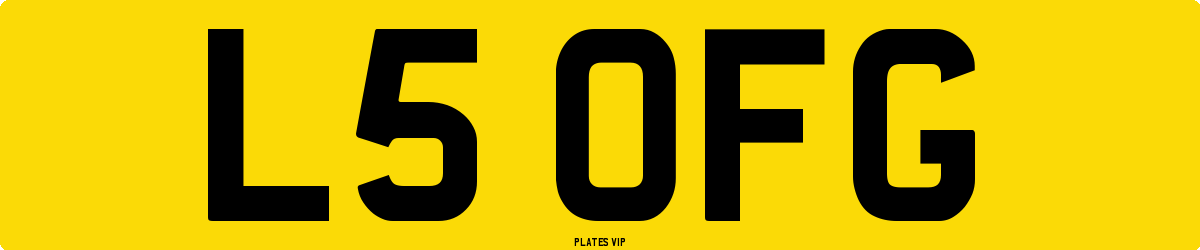 L5 OFG Number Plate