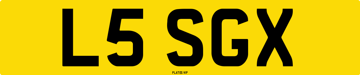 L5 SGX Number Plate