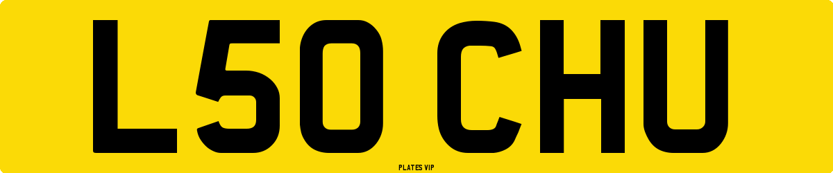 L50 CHU Number Plate