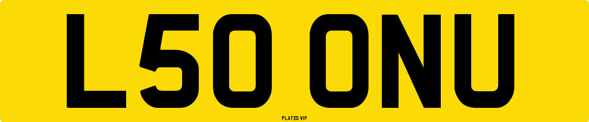 L50 ONU Number Plate