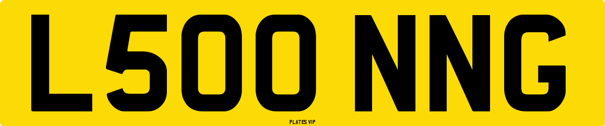 L500 NNG Number Plate