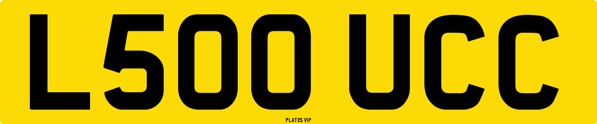 L500 UCC Number Plate