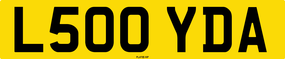 L500 YDA Number Plate