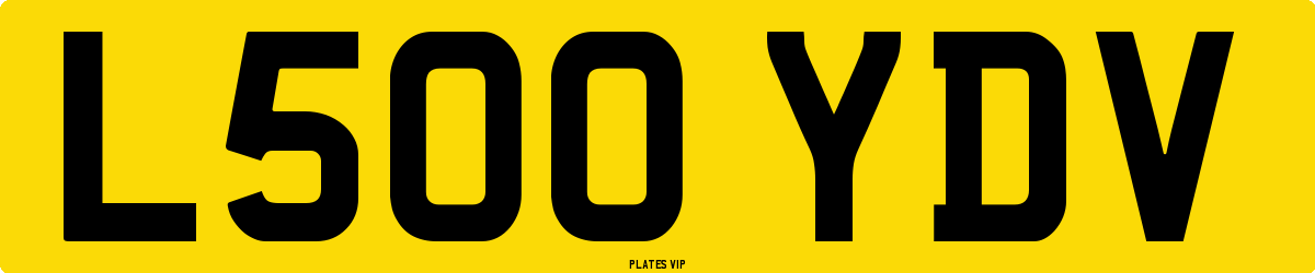 L500 YDV Number Plate