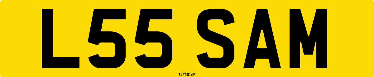 L55 SAM Number Plate