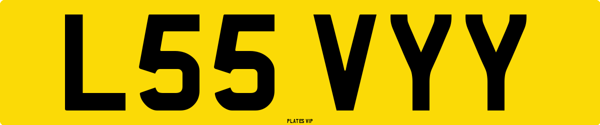 L55 VYY Number Plate