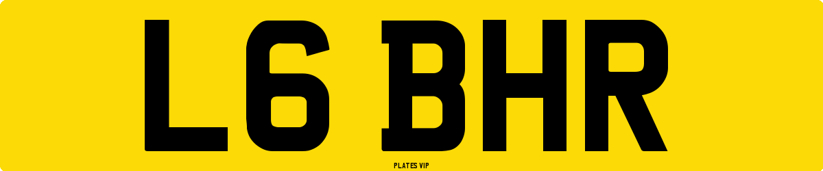 L6 BHR Number Plate