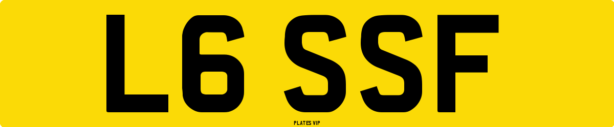L6 SSF Number Plate
